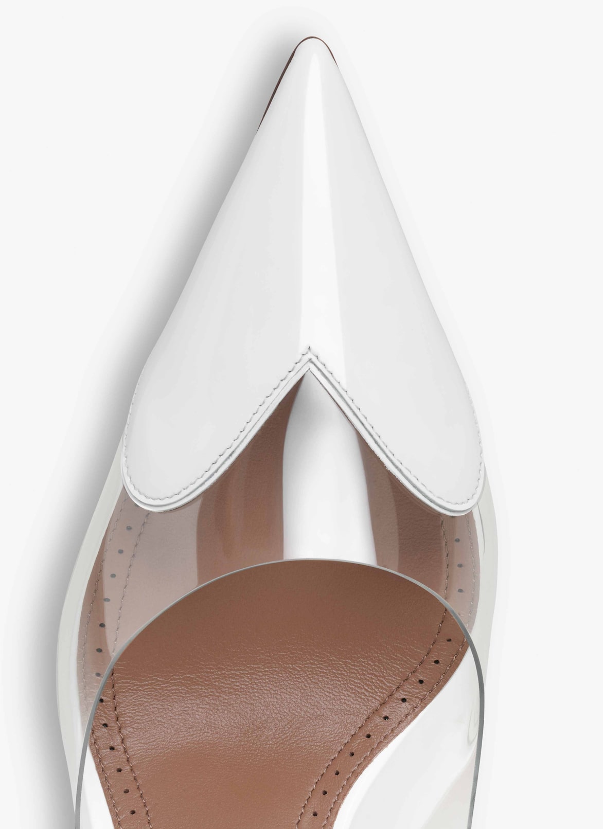 LE CŒUR SLINGBACKS IN PATENT CALFSKIN ALAÏA WHITE LE CŒUR SLINGBACKS IN PATENT CALFSKIN